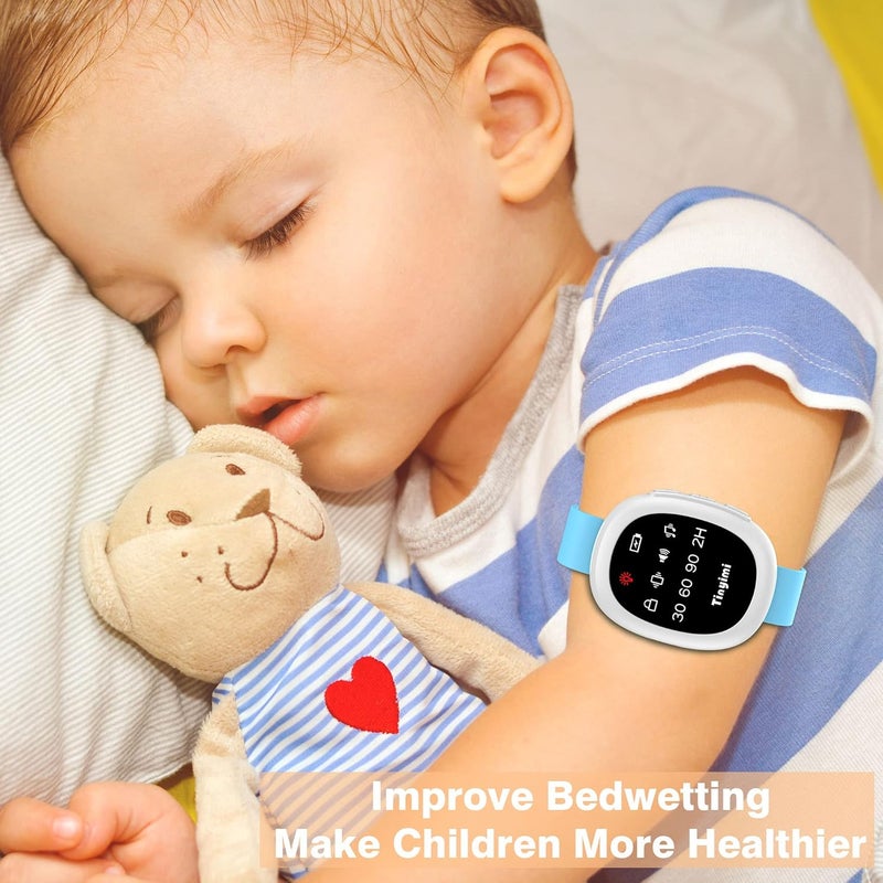 Tinyimi Wireless Bedwetting Alarm Potty Training Watch & Band with Sound & Vibration & Timer Setting for Baby Elder and Nannies Family Nursing Workers (BBlack) - Image 3